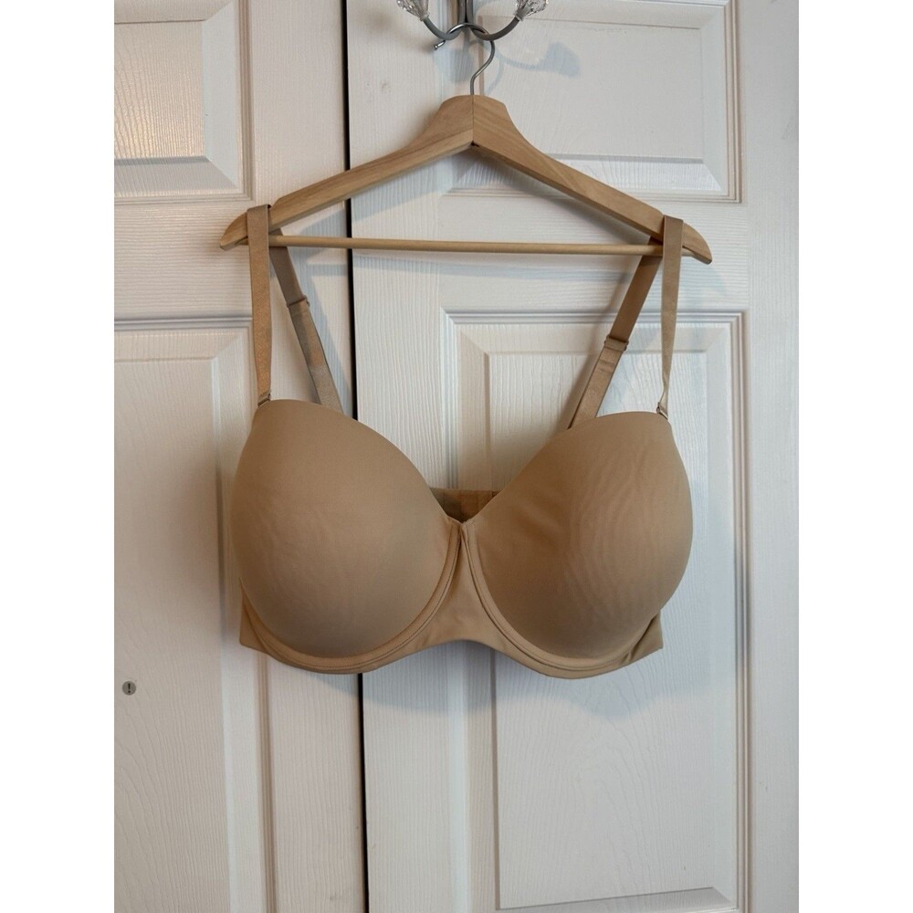Cacique Lightly Lined Multi-Way Strapless Bra Size 38I Lane Bryant Beige Tan